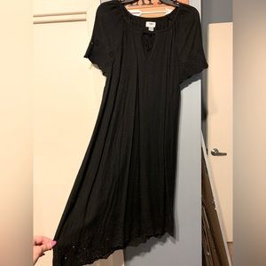 Old Navy Eyelet Dress Black Size L